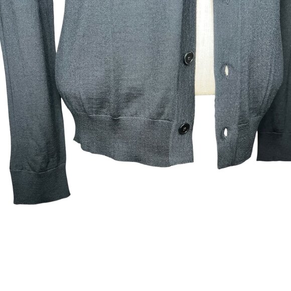 Hermes New 100% Cashmere Men's Black Full Button Cardigan Sweater EU Size Medium - Picture 7 of 8